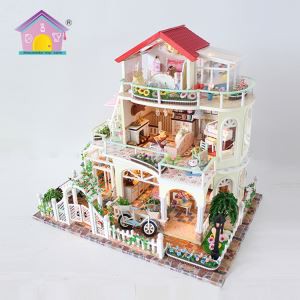 Biệt thự ba tầng DIY Dollhouse Miniature
