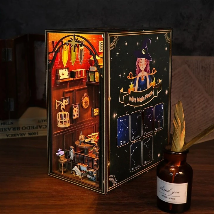 Hongda M2311 Mira Magic House Book Nook Kit 3d Puzzle With Touch Light