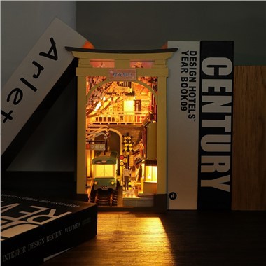 Dễ dàng lắp ráp Phong cách Nhật Bản Sakura Holiday Diy Book Nook