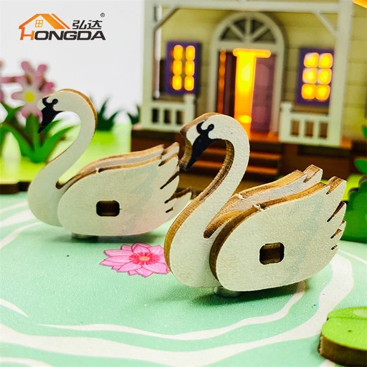 Tiny Hand Crank Wooden Music Box