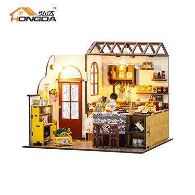 M2423 DIY House thu nhỏ nhà búp bê
